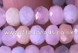 CRB2277 15.5 inches 4*6mm faceted rondelle morganite beads