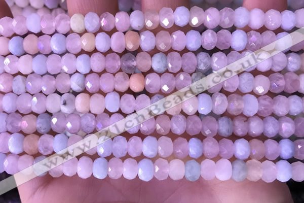 CRB2277 15.5 inches 4*6mm faceted rondelle morganite beads