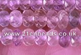 CRB2280 15.5 inches 3.5*5mm faceted rondelle mixed quartz beads