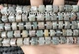 CRB2300 15.5 inches 7mm - 8mm faceted tyre ghost gemstone beads