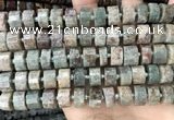 CRB2303 15.5 inches 11mm - 12mm faceted tyre ghost gemstone beads