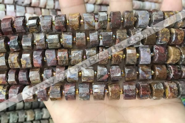 CRB2305 15.5 inches 7mm - 8mm faceted tyre pietersite beads