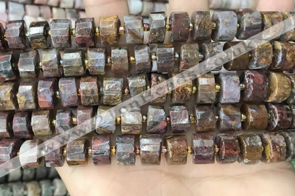 CRB2307 15.5 inches 10mm - 11mm faceted tyre pietersite beads