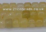 CRB2500 15.5 inches 6*8mm rondelle yellow jade beads wholesale