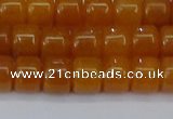 CRB2501 15.5 inches 6*8mm rondelle yellow jade beads wholesale