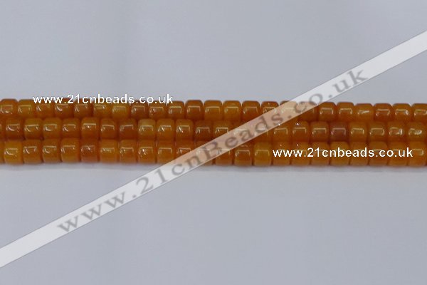 CRB2501 15.5 inches 6*8mm rondelle yellow jade beads wholesale