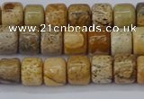 CRB2504 15.5 inches 6*8mm rondelle picture jasper beads