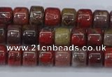 CRB2505 15.5 inches 6*8mm rondelle brecciated jasper beads