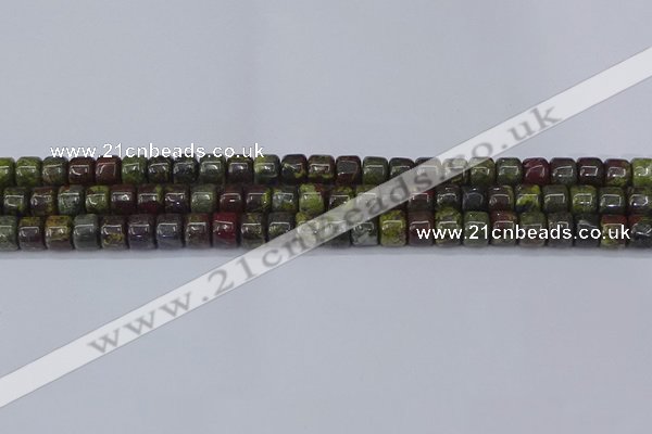 CRB2506 15.5 inches 6*8mm rondelle dragon blood jasper beads