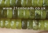 CRB2564 15.5 inches 2*4mm heishi olive jade beads wholesale