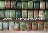 CRB2565 15.5 inches 2*4mm heishi unakite beads wholesale