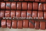 CRB2570 15.5 inches 2*4mm heishi red jasper beads wholesale