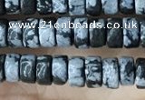 CRB2575 15.5 inches 2*4mm heishi snowflake obsidian beads wholesale