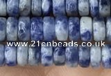 CRB2576 15.5 inches 2*4mm heishi blue spot stone beads wholesale