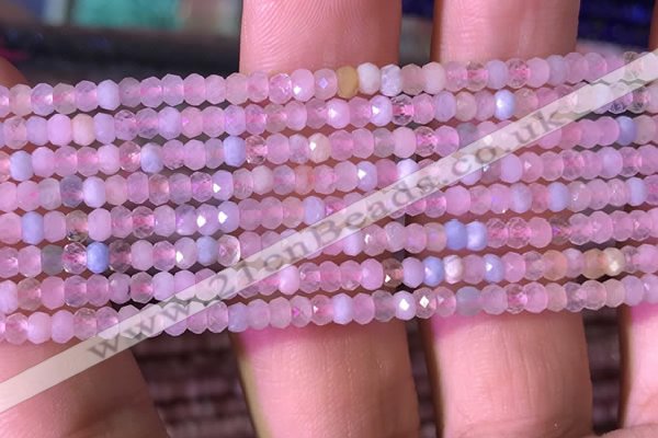 CRB2605 15.5 inches 2*3mm faceted rondelle morganite beads