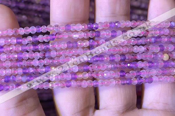 CRB2606 15.5 inches 2*3mm faceted rondelle mixed quartz beads