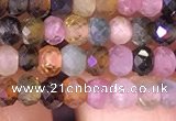 CRB2608 15.5 inches 2*3mm faceted rondelle tourmaline beads