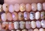 CRB2613 15.5 inches 2*3mm faceted rondelle pink opal beads