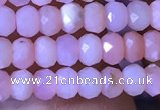 CRB2615 15.5 inches 2*3mm faceted rondelle pink opal beads