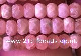 CRB2619 15.5 inches 2*3.5mm faceted rondelle rhodochrosite beads