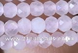 CRB2622 15.5 inches 2*3mm faceted rondelle rose quartz beads