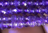 CRB2630 15.5 inches 2*3mm faceted rondelle amethyst beads