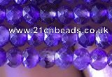 CRB2631 15.5 inches 3*4mm faceted rondelle amethyst beads