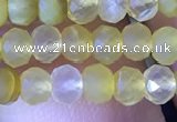 CRB2635 15.5 inches 3*4mm faceted rondelle yellow opal beads