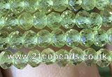 CRB2637 15.5 inches 2*3mm faceted rondelle peridot gemstone beads