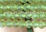 CRB2638 15.5 inches 3*4mm faceted rondelle peridot gemstone beads