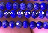 CRB2646 15.5 inches 2*3mm faceted rondelle lapis lazuli beads