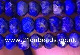 CRB2647 15.5 inches 3*4mm faceted rondelle lapis lazuli beads