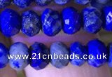 CRB2648 15.5 inches 3.5*5mm faceted rondelle lapis lazuli beads