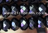 CRB2653 15.5 inches 4*6mm faceted rondelle black spinel beads