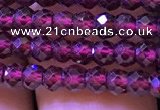 CRB2665 15.5 inches 2*3mm faceted rondelle red garnet beads