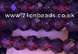 CRB2667 15.5 inches 3*4mm faceted rondelle red garnet beads