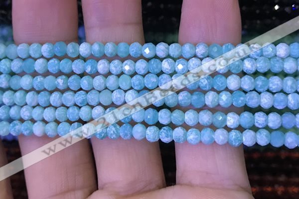 CRB2669 15.5 inches 3*4mm faceted rondelle amazonite beads