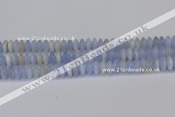 CRB267 15.5 inches 5*12mm rondelle blue chalcedony beads