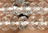 CRB2670 15.5 inches 4*6mm faceted rondelle white crystal beads