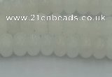 CRB2810 15.5 inches 4*6mm rondelle white jade beads wholesale