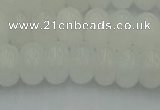 CRB2812 15.5 inches 6*10mm rondelle white jade beads wholesale