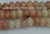 CRB2840 15.5 inches 4*6mm rondelle red plum blossom jade beads