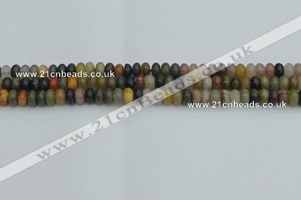 CRB2845 15.5 inches 4*6mm rondelle fancy jasper beads wholesale
