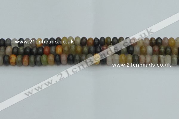 CRB2846 15.5 inches 5*8mm rondelle fancy jasper beads wholesale