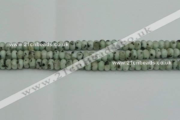 CRB2850 15.5 inches 4*6mm rondelle sesame jasper beads