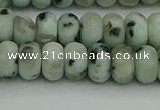 CRB2851 15.5 inches 5*8mm rondelle sesame jasper beads