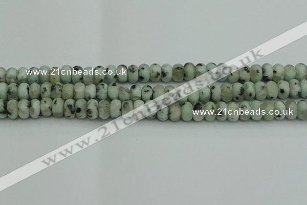 CRB2851 15.5 inches 5*8mm rondelle sesame jasper beads