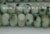 CRB2852 15.5 inches 6*10mm rondelle sesame jasper beads