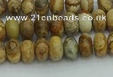 CRB2855 15.5 inches 4*6mm rondelle picture jasper beads