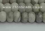 CRB2862 15.5 inches 6*10mm rondelle grey agate beads